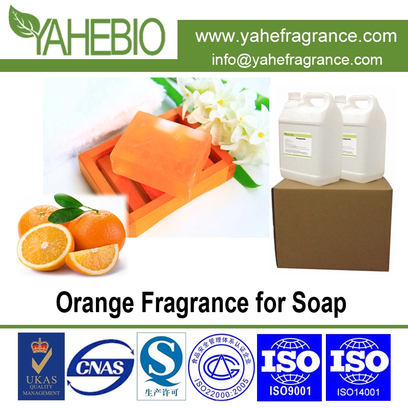 石鹸のオレンジ色の香り