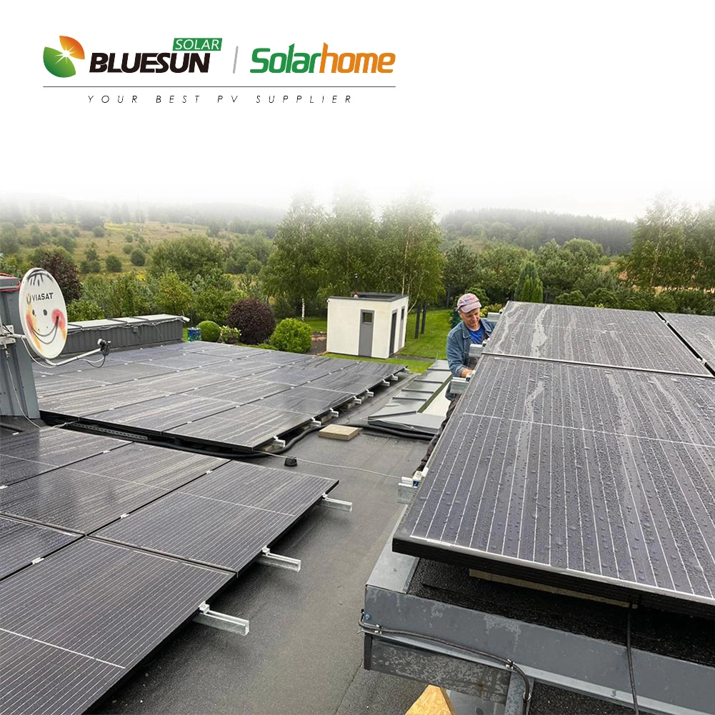Bluesun 5kw 10kw豪華な太陽エネルギーシステム家の農村地域島を供給するための途切れのない力
