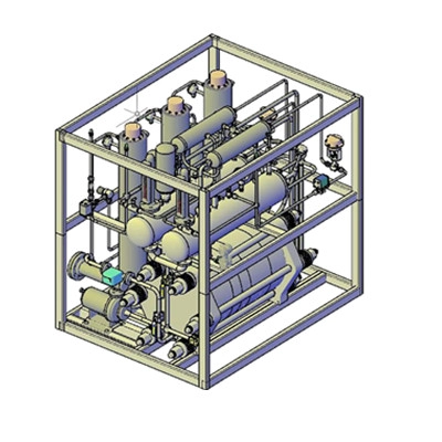 水の電気分解による水素製造装置の30立方屋外容器タイプ