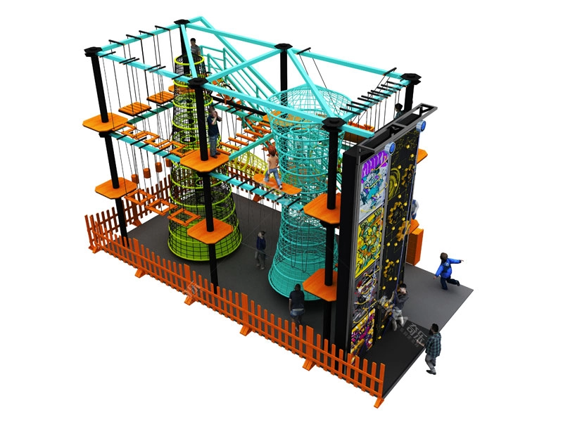 複雑なスポーツパーク屋内ロープコースアドベンチャーコース要素