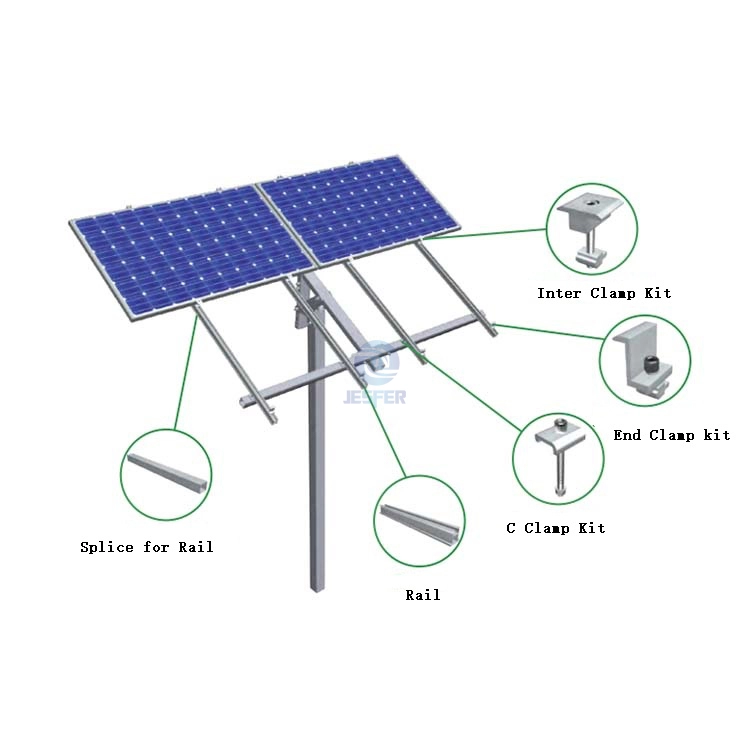 ソーラーポンプ構造システム用の単極グラウンドマウント