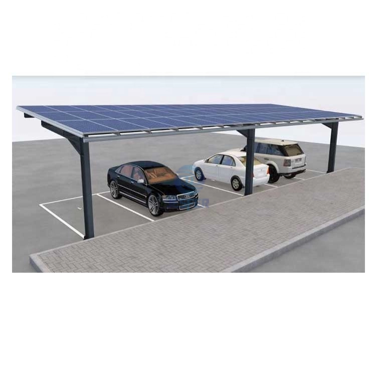 L型炭素鋼耐候性ソーラーPVカーポートシステム