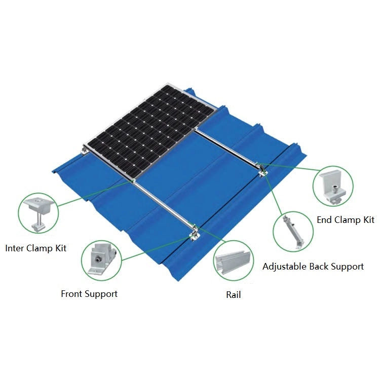 調整可能なサポートキット太陽光発電ルーフマウントシステム