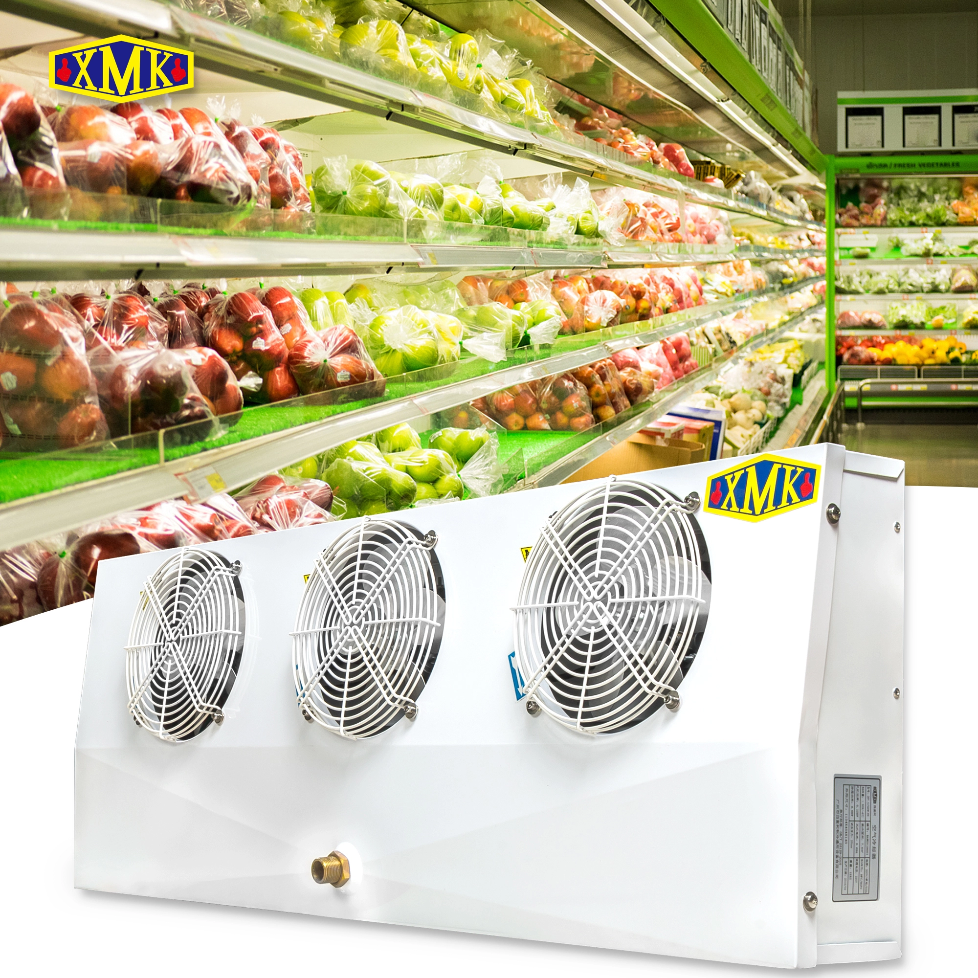 DEシリーズスーパーマーケット冷蔵冷蔵庫蒸発器