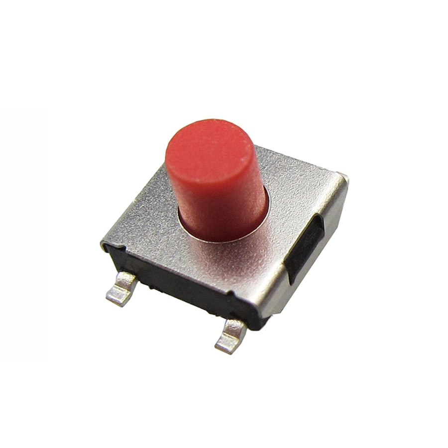 赤いノブが付いた超薄型SMDタクタイルスイッチ