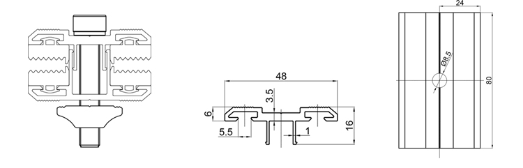 frameless mid clamps