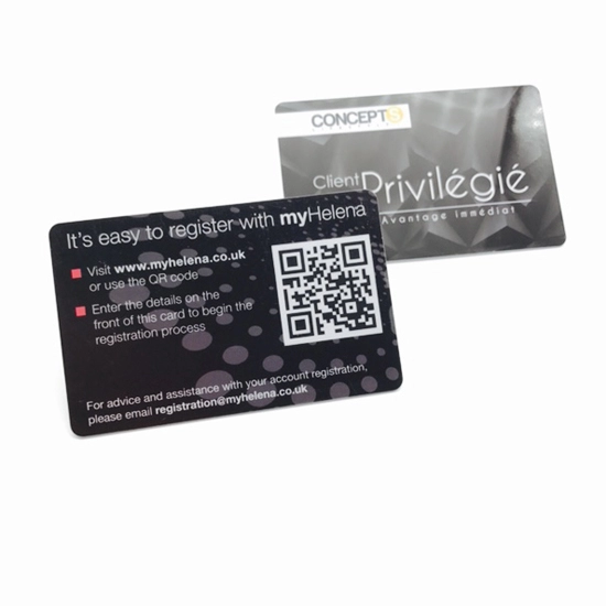 メンバーシップ管理用のQRコードサーマルプリント付きCMYKプリントプラスチックカード