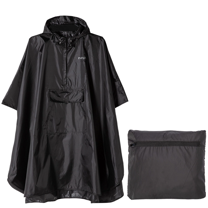 男性女性大人のためのユニセックスフード付きレインポンチョ防水レインコートジャケット