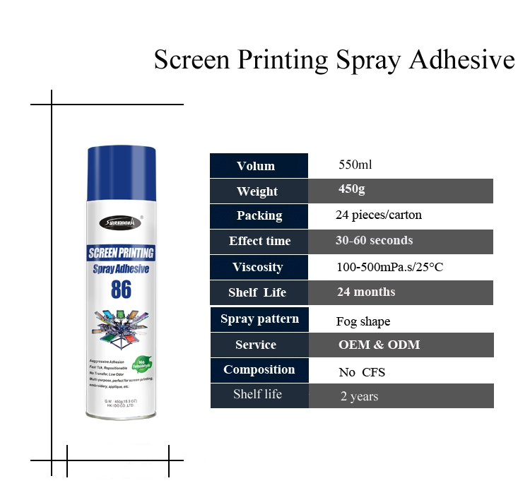 テキスタイル印刷用Sprayidea86スプレー接着剤