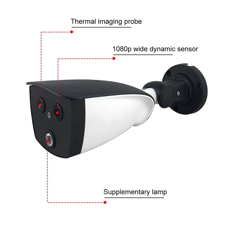 非接触AI双眼熱画像カメラ光学バイスペクトル発熱スクリーニングおよび温度測定システムソリューション