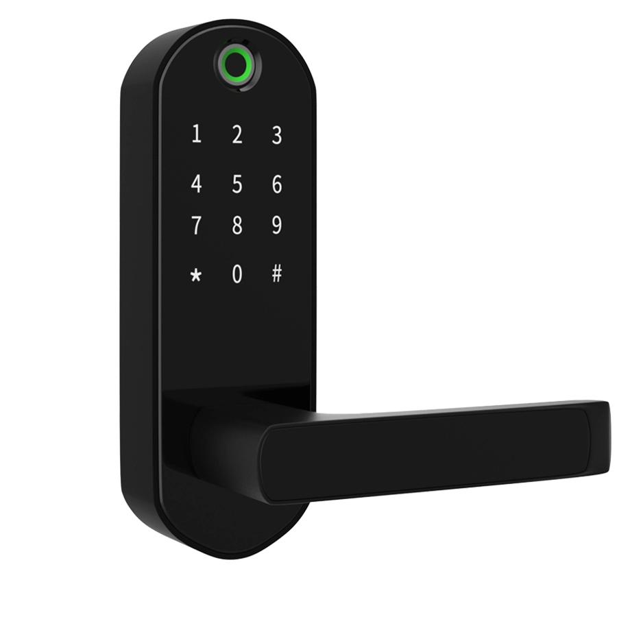 木製ドア用スマートホームシステムデジタルパスワードNFC指紋キーロック
