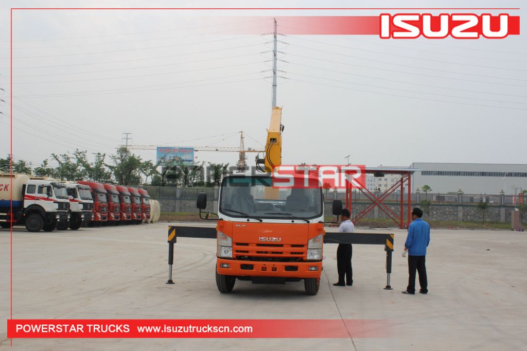 5ton Rwanda Isuzu Mobile Commercial Telescopic Boom Truck Mounted Crane