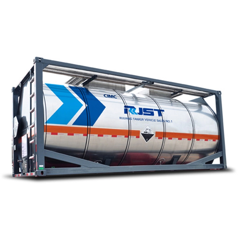 20FTステンレス鋼タンクコンテナ-CIMCRJST液体トラック