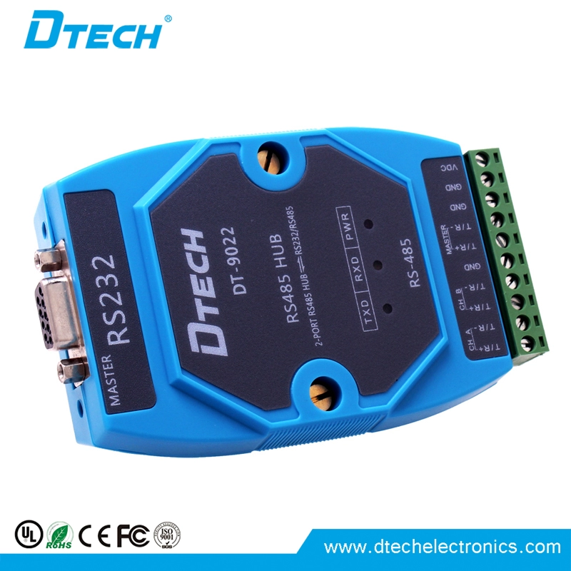 DTECHDT-9022工業用グレード2ポートRS485ハブ