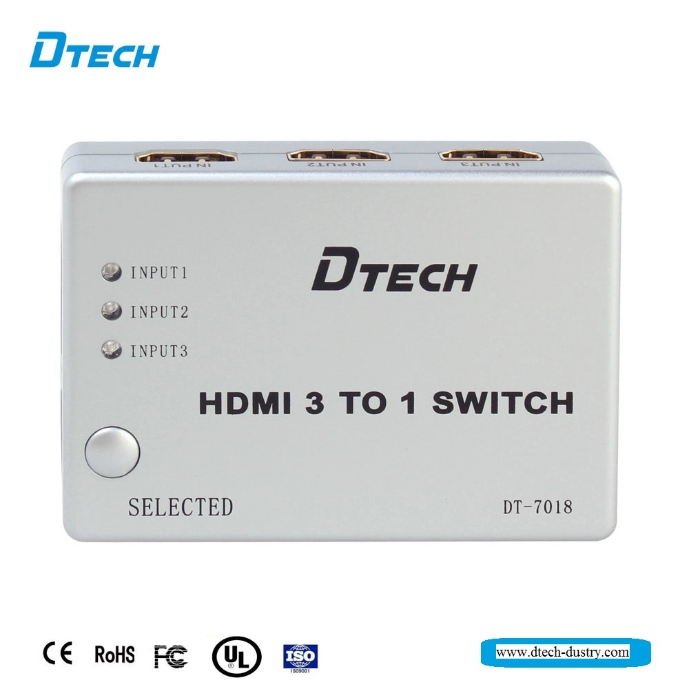 DTECH DT-7018 3 in 1 outHDMISWITCHは1080pおよび3Dをサポートします