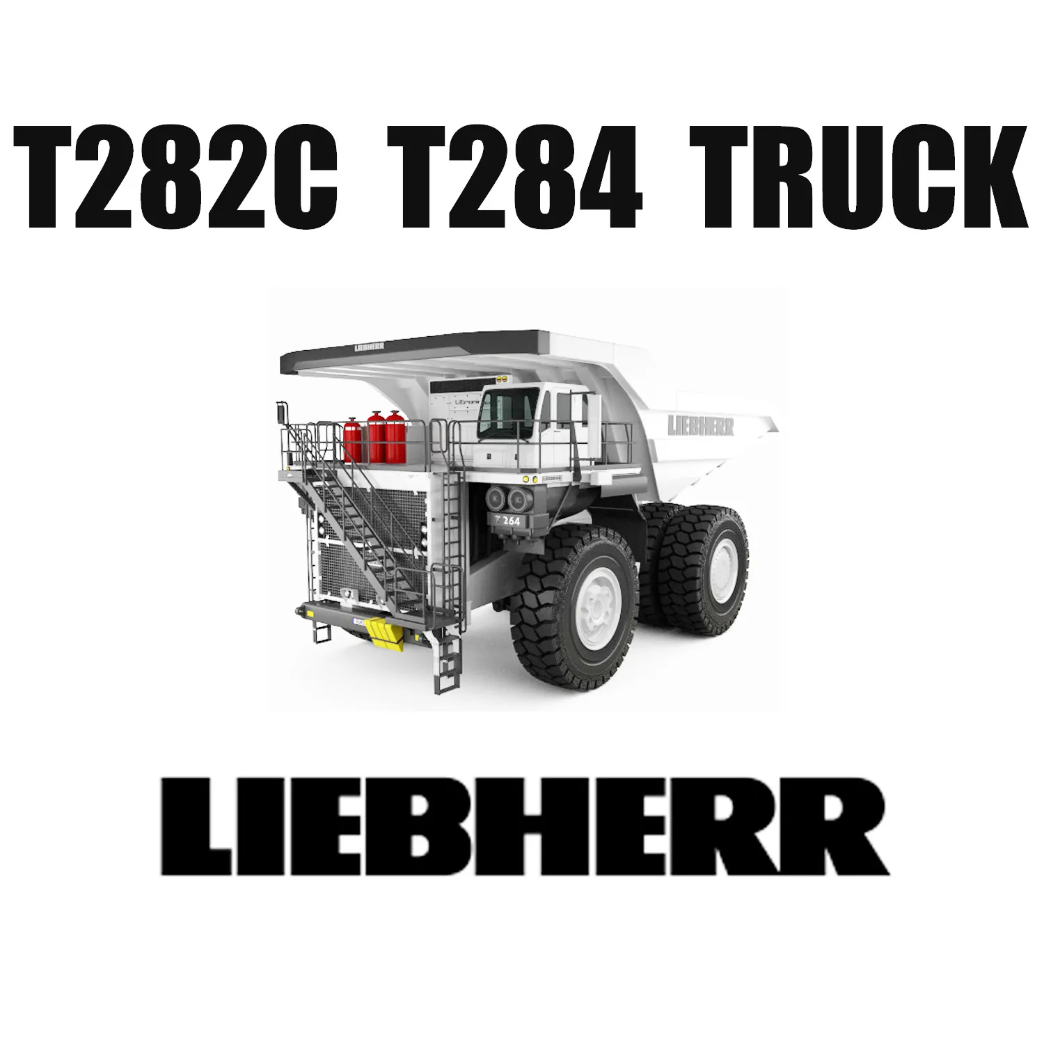 Liebherr T282C T284トラックは、59/80R63アースムーバータイヤを使用して露天掘りで走行します