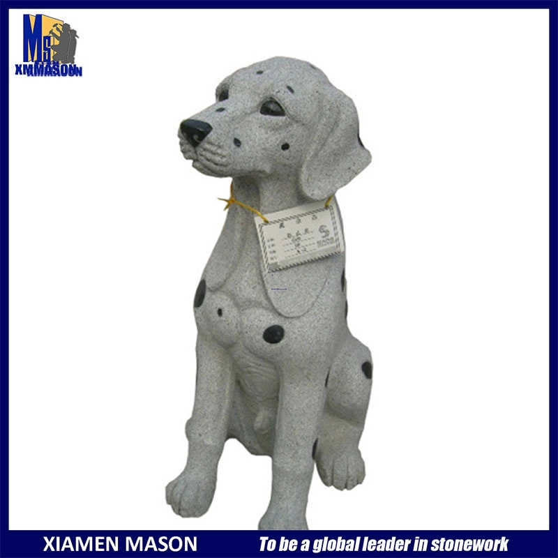 手彫りの屋外花崗岩の石の動物の犬の彫刻