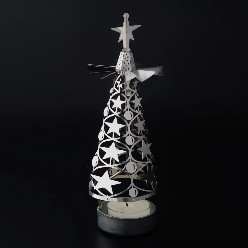 クリスマスの装飾のための円錐形の回転式キャンドルホルダー