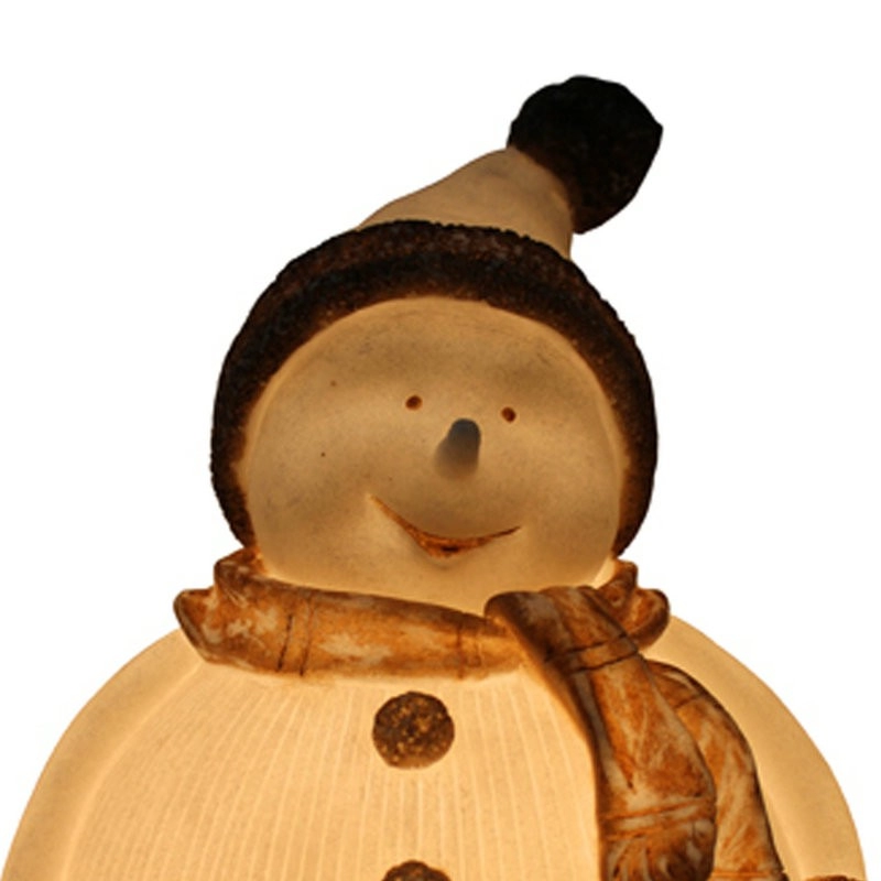 屋内用のベストセラーホワイトクリスマスリブ付き雪だるまランプ