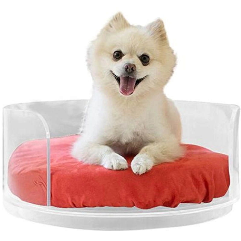 大きな透明なアクリル犬用ベッド