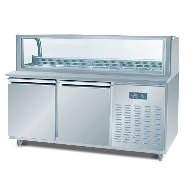 WMG1WMG11.8mフルステンレススチールサンドイッチプレテーブルアンダーカウンター業務用冷蔵庫