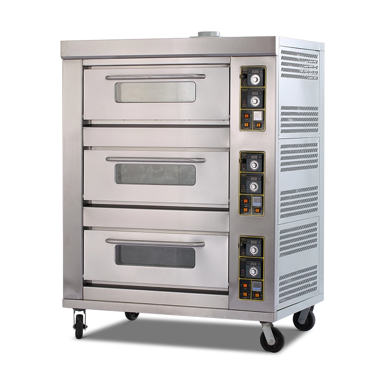 商用多機能Fo3デッキ9トレイガスピザオーブンキッチン設備