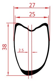 road dsic carbon rim asymmetric