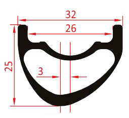 asymmetric 29er mtb rim