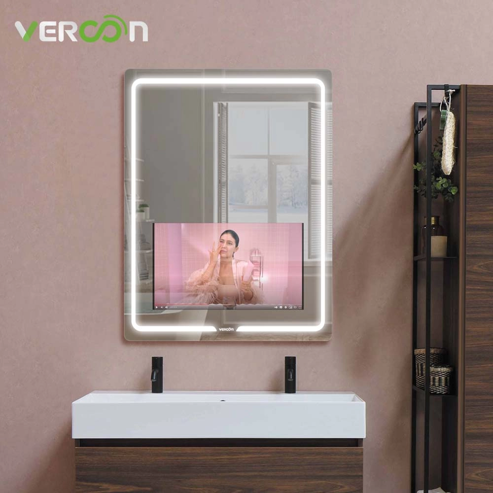 Vercon21.5インチタッチスクリーンバスルームLEDミラーテレビ付き