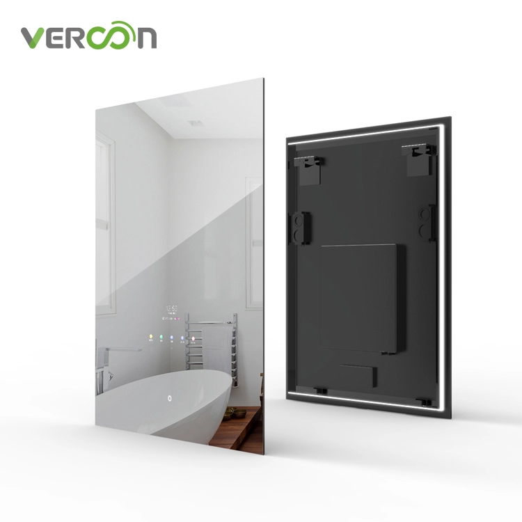 Vercon最新のAndroid11OSバスルームマジックミラー、バックライトデザイン