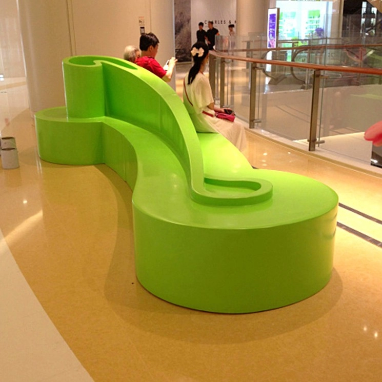 ガラス繊維ノートベンチショッピングモール大きな椅子の装飾