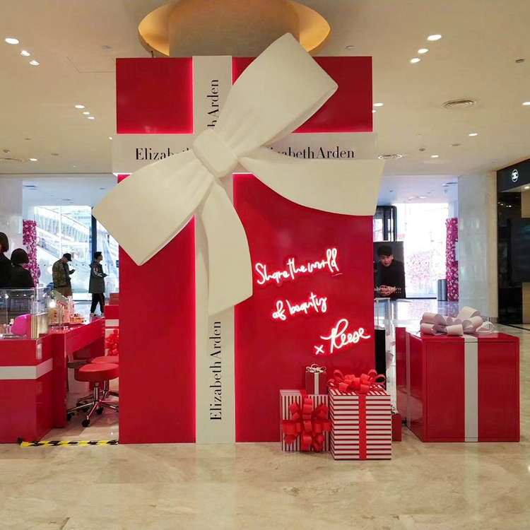 ショッピングモールのクリスマスの装飾のためのカスタム木製ギフトボックス