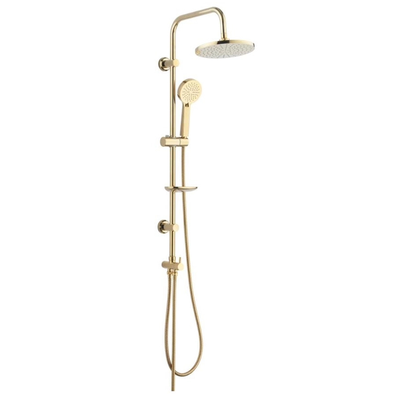 8インチのシャワーヘッドを備えたゴールドシャワーシステム