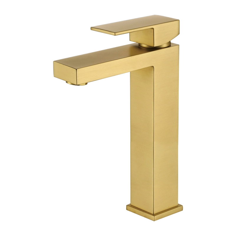 ゴールドの豪華なバスルーム真鍮洗面台の蛇口