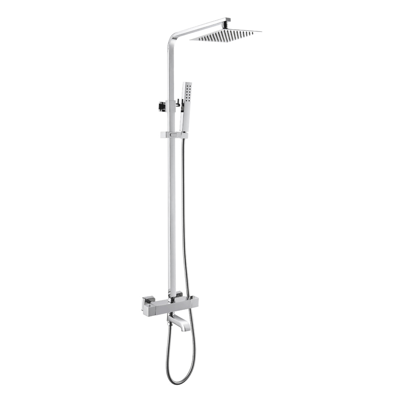 chrome cube bathroom thermostatic shower mixer_cube_chrome_thermostatic_shower_ mixer_Thermostatarmatur_Thermostaatkraan_NEUNAS_02212