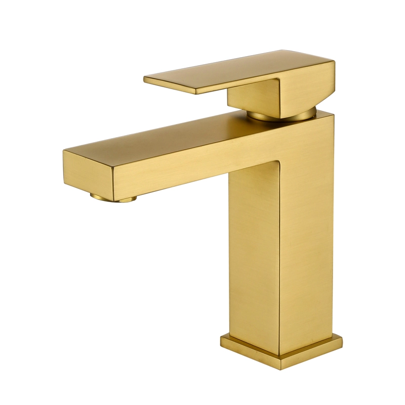 ゴールドの豪華なバスルーム真鍮洗面台の蛇口