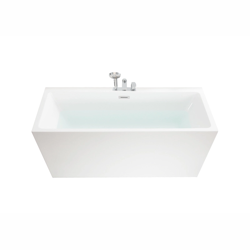 正方形の白いアクリル自立型浴槽