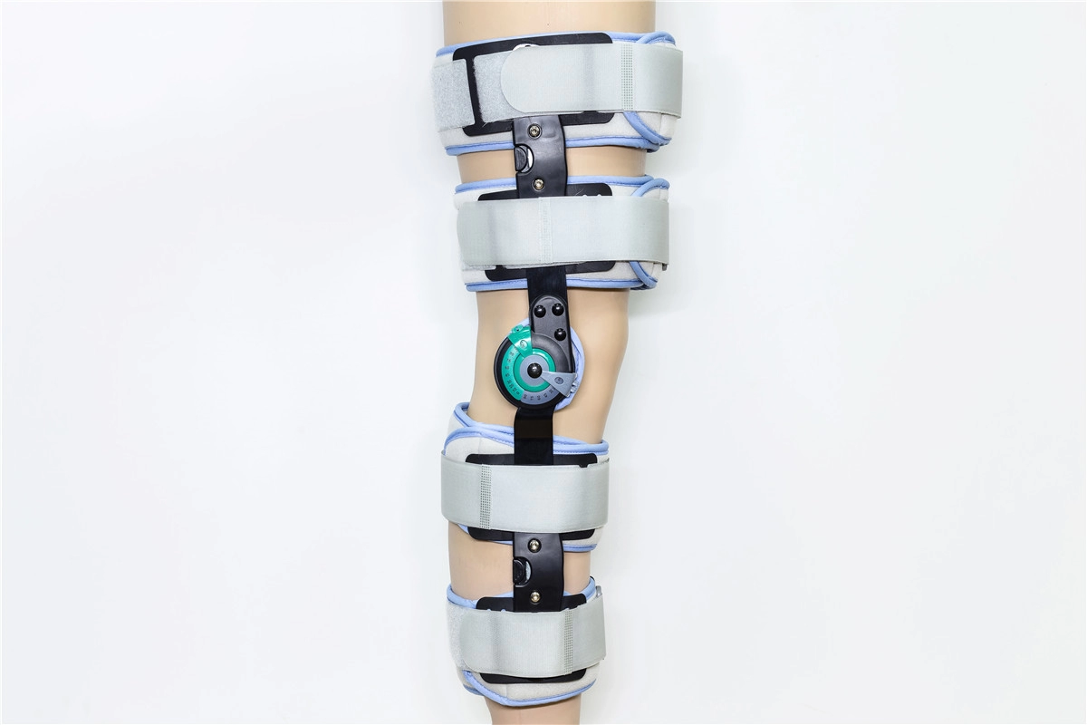 整形外科固定のためのヒンジ骨折サポートを備えた望遠鏡術後ROM膝装具