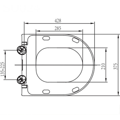 thermoset toilet seat size