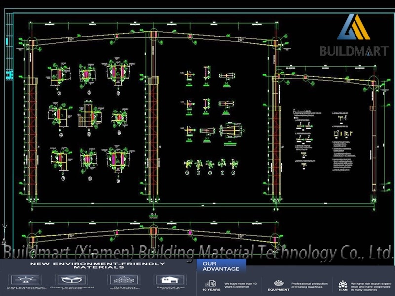 低コスト構造用鋼構造建物プレハブプレハブ倉庫鋼構造