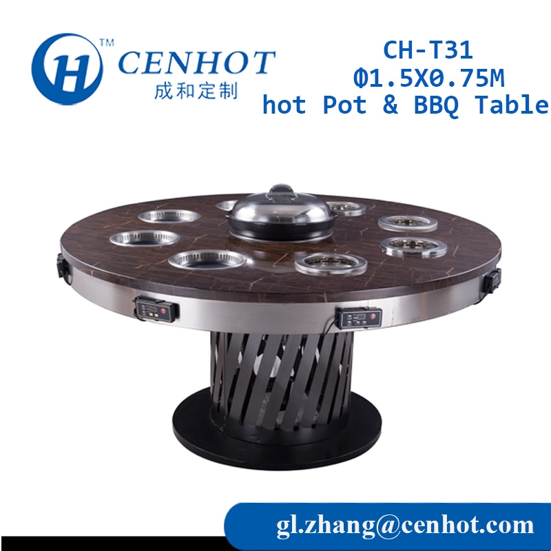 カスタムの小さな鍋と韓国式バーベキューテーブルの販売CH-T31-CENHOT