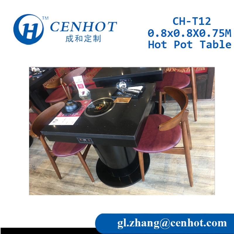 中国レストラン工場用電磁調理器付き鍋テーブル-CENHOT