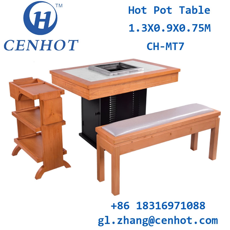 カスタム無煙ホットポットテーブルと椅子セット供給広東省-CENHOT
