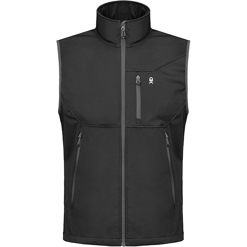 black woven vest for men