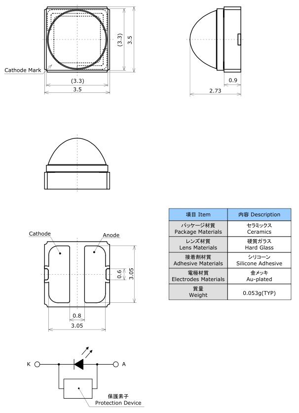 NVSU233B D4 U365nm UV LED