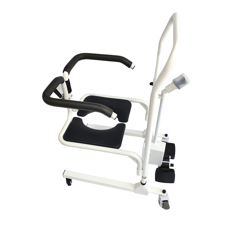 医療用ポータブル電動イージー油圧式移動ホイールトイレ設備車椅子看護トランスファーリフト患者便器椅子