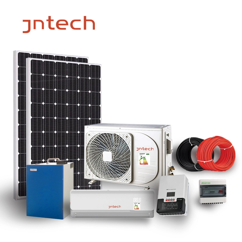 JNTECHハイブリッドソーラーパワーAC+DC簡単設置ソーラーエアコン