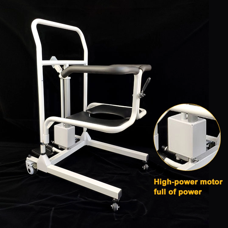 医療用ポータブル電動イージー油圧式移動ホイールトイレ設備車椅子看護トランスファーリフト患者便器椅子