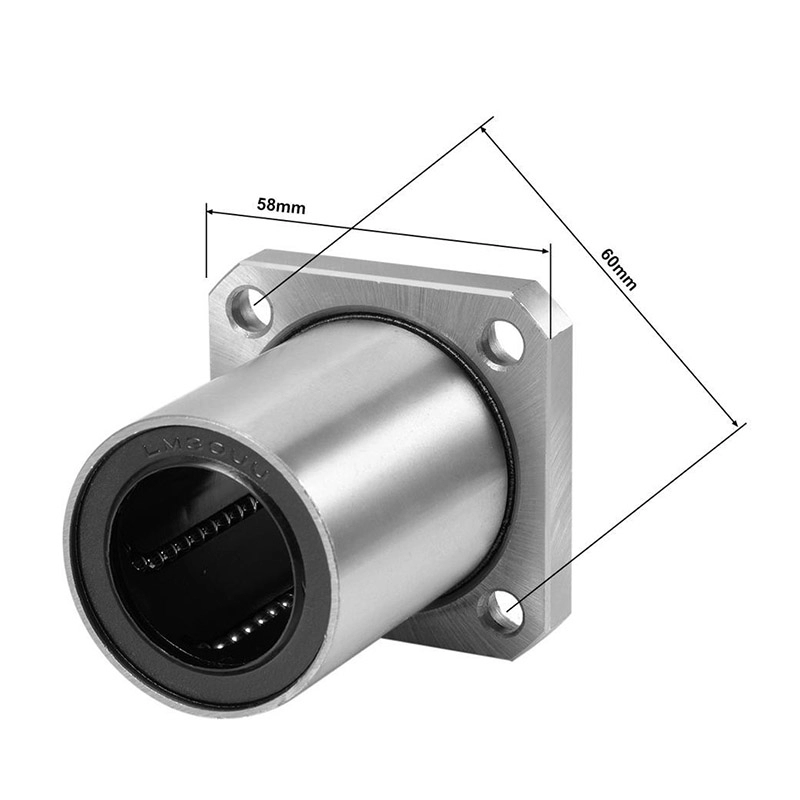 LMK30UUスクエアフランジリニア3DCNCボールベアリング30mmボア径45mmOD64mm長さ