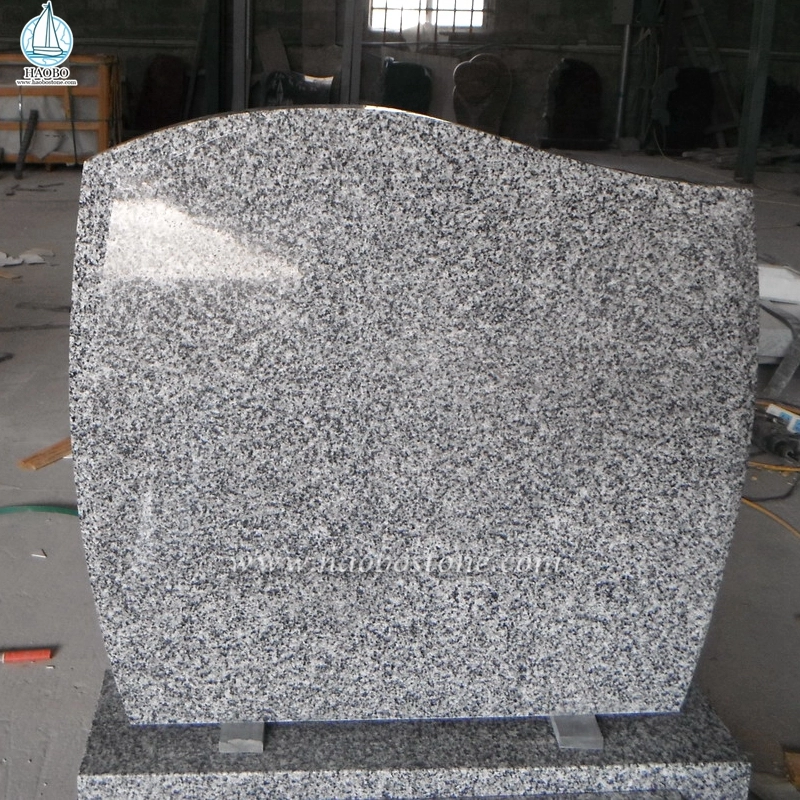 G655グレー花崗岩のシンプルなデザインの洗練された葬儀の墓石